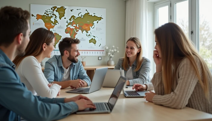 Family discussing data protection at home