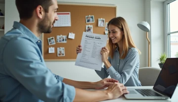 A person reviewing personal data removal results in a home office